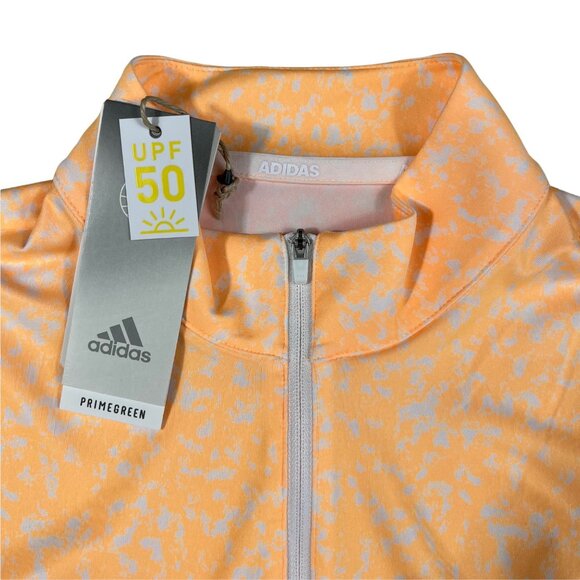 Adidas Printed Aeroready 1/4 Zip Golf Pullover Acid Orange Women’s Large - Picture 5 of 15